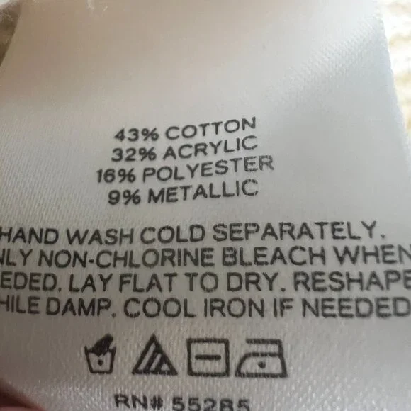 Express Wmns Cream Gold Cardigan Rhinestone Buttons Sz M Preppy Town Country - Picture 7 of 7